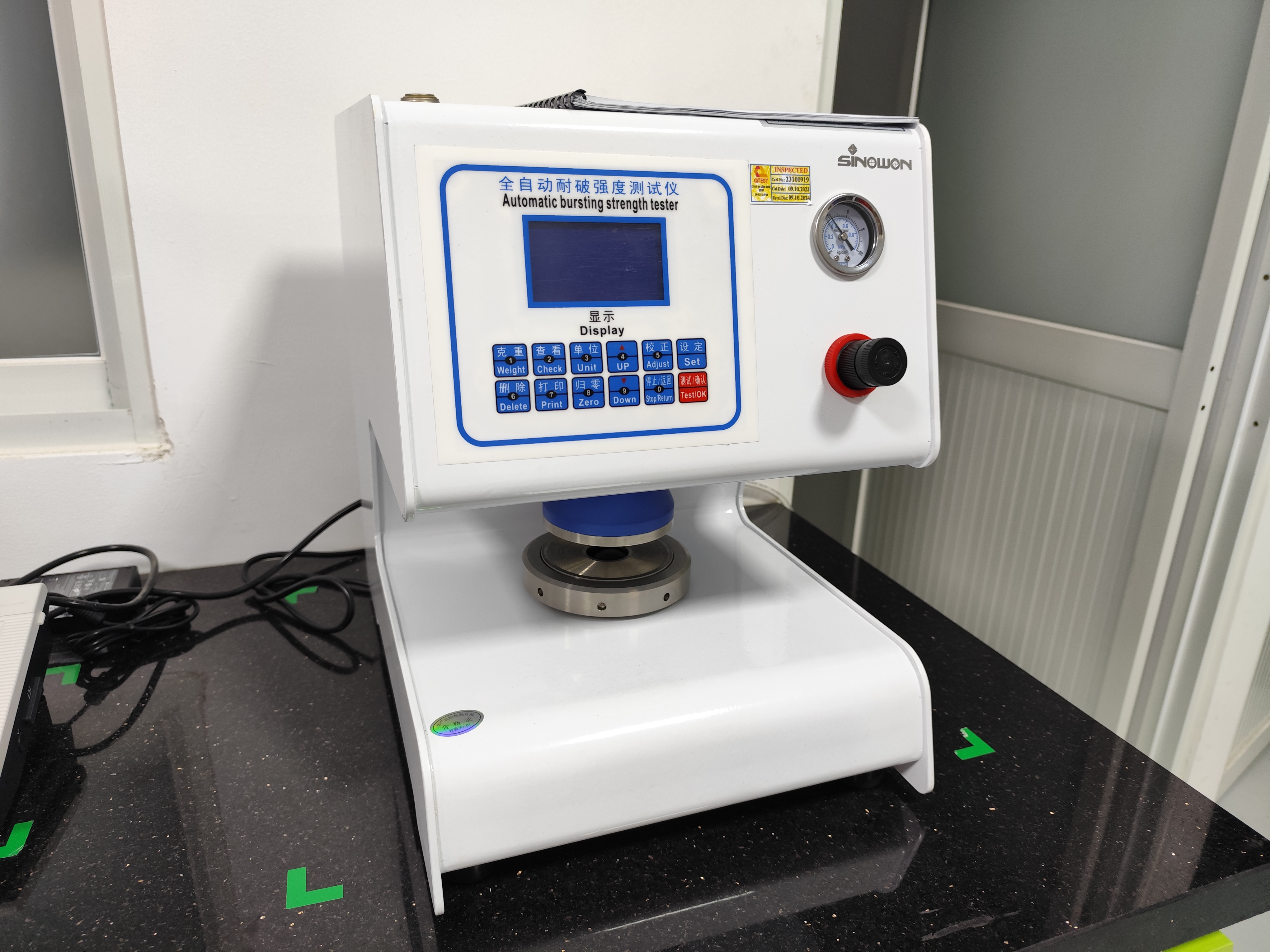 Autonatic bursting strength tester